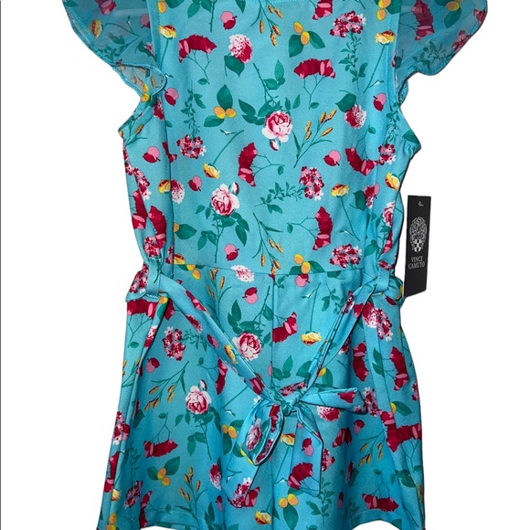 VINCE CAMUTO Little Girls Floral Romper Size 6 NWT - Picture 4 of 5